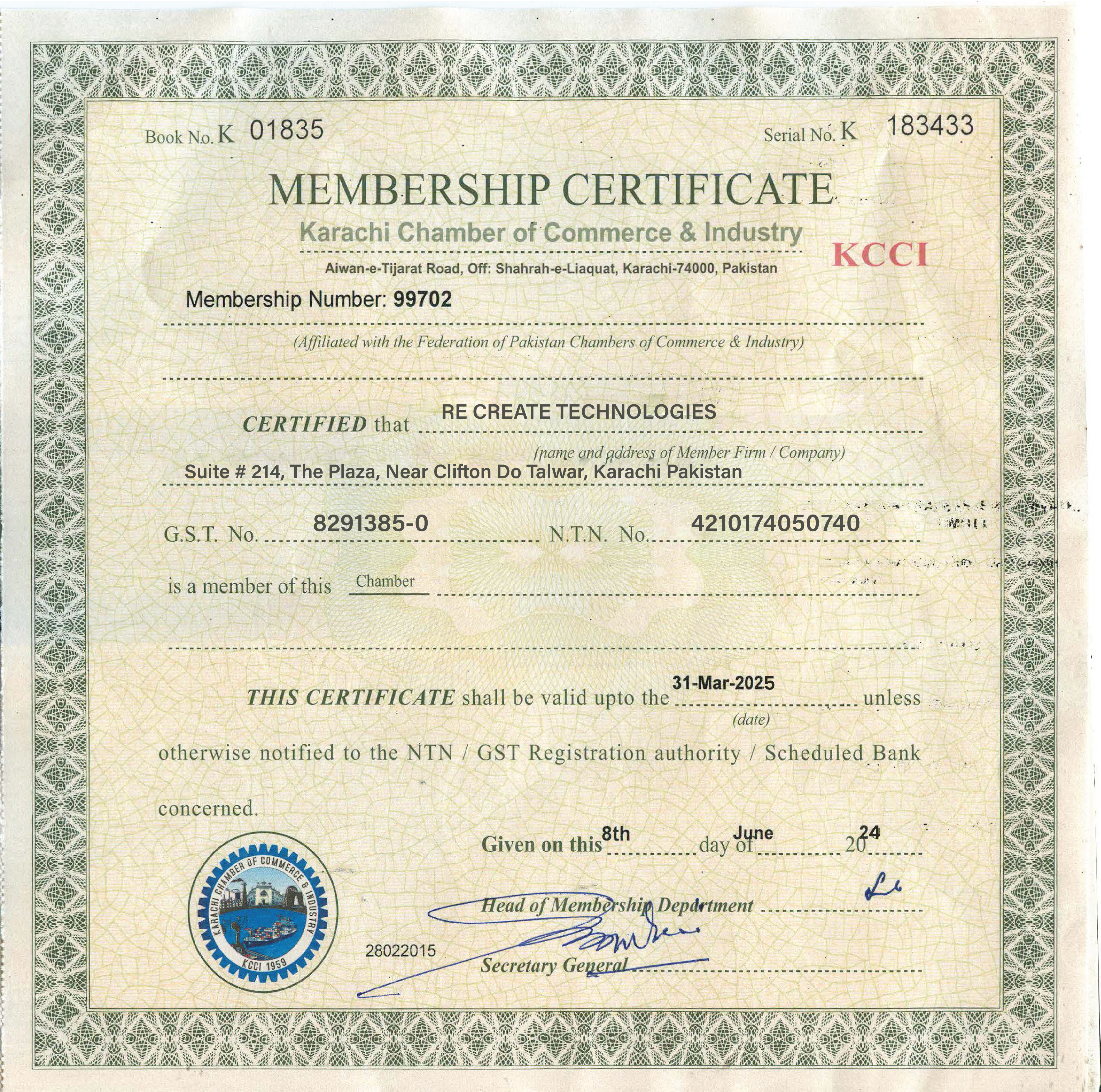 Certificate 16